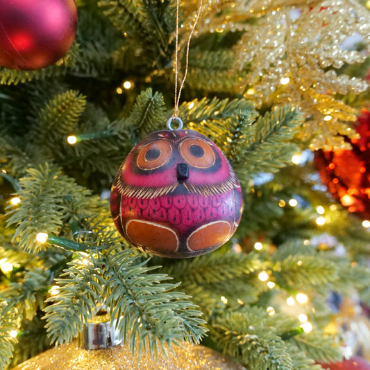 Owl Mini Gourd Ornaments