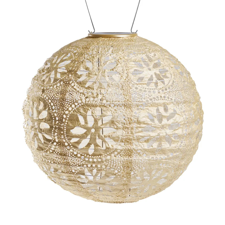 Stella Boho 12" Globe Solar Lantern