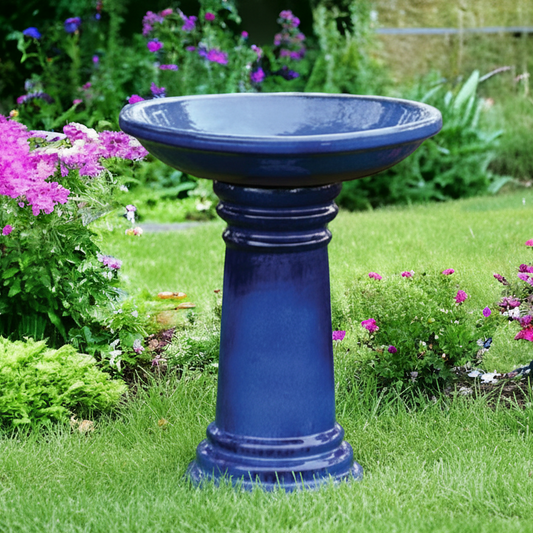 Large Traditional Birdbath 21″D x 23″H | Blue