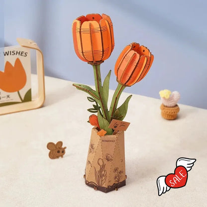 3D Wooden Flower Puzzles