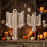 Macrame Halloween Ghosts