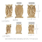 Carved Wood Owls