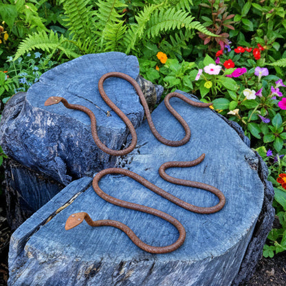 Rustic Metal Snake Garden Art