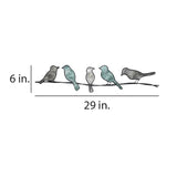 Birds On A Wire Wall Decor | Capiz & Metal