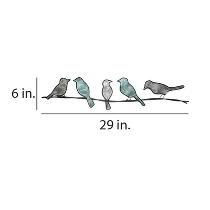Birds On A Wire Wall Decor | Capiz & Metal
