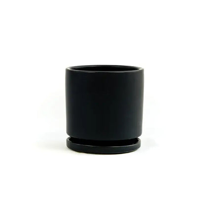 6.5" Gemstone Cylinder Pots with Water Saucers