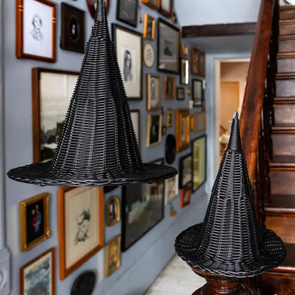 Faux Wicker Witch Hat