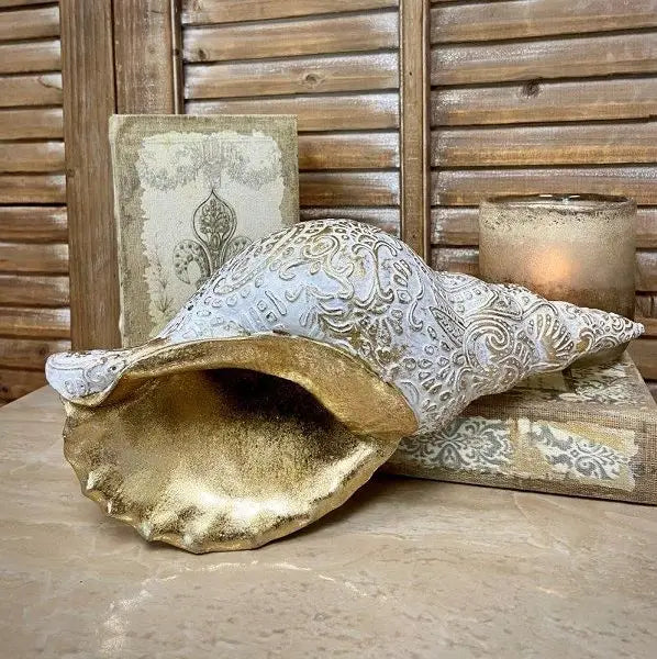 Resin Gold-Leaf Conch