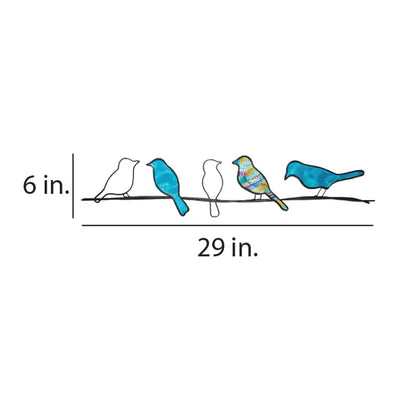 Birds On A Wire Wall Decor | Capiz & Metal