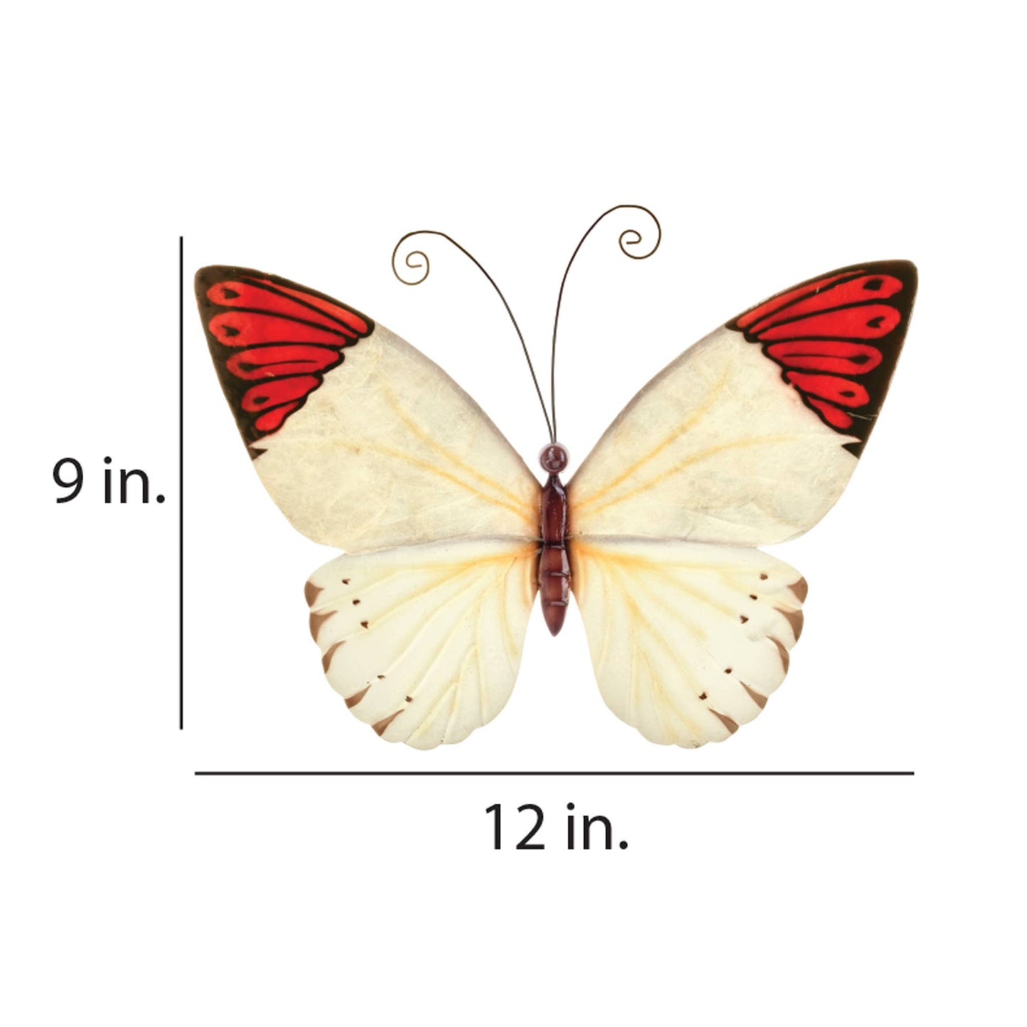 Red Tipped Butterfly Wall Decor