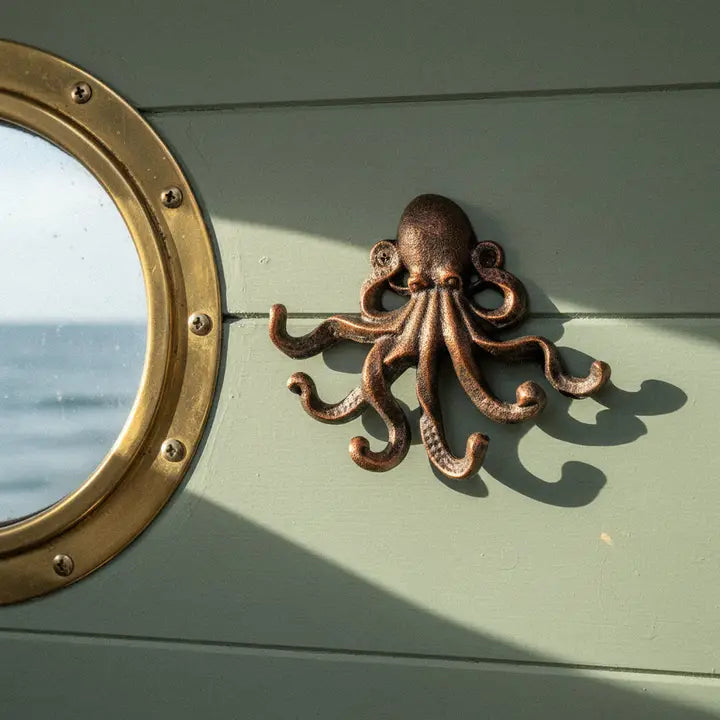 Octopus Wall Hook | Copper Cast Iron