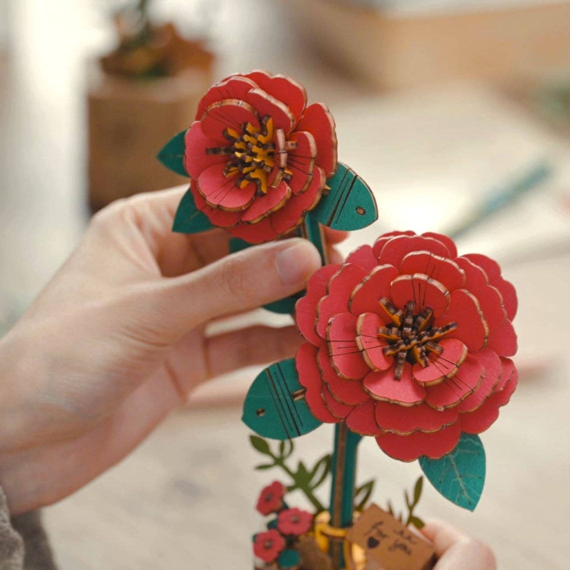 3D Wooden Flower Puzzles