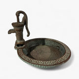 Rustic Cast Iron Water Pump Bird Bath