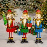 3 Assorted 2ft. Tall Metal Nutcracker Figurines