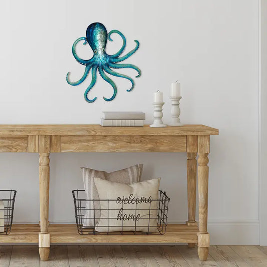 Blue Octopus Wall Decor