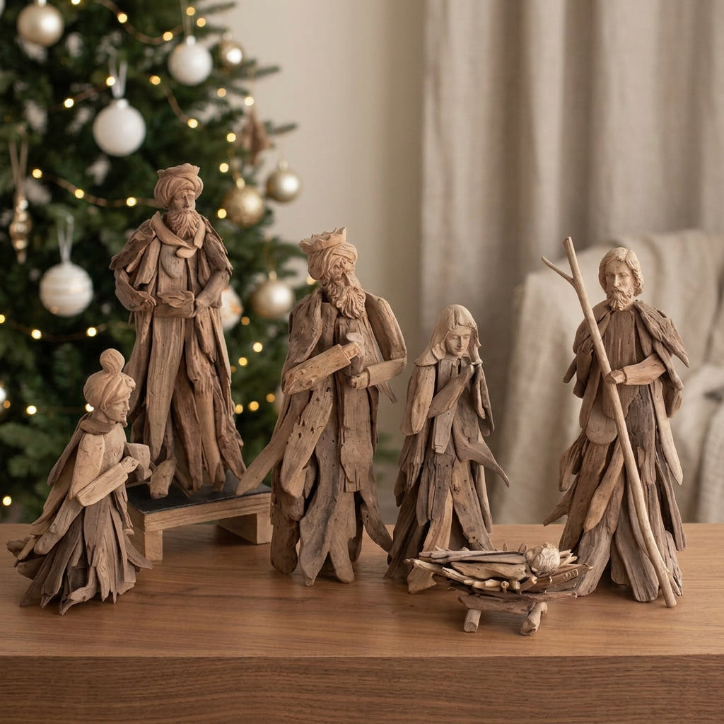 Driftwood Nativity Set | Set of 6