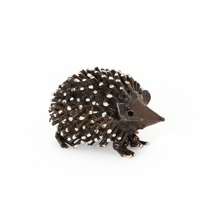 Recycled Metal Hedgehog Sculpture