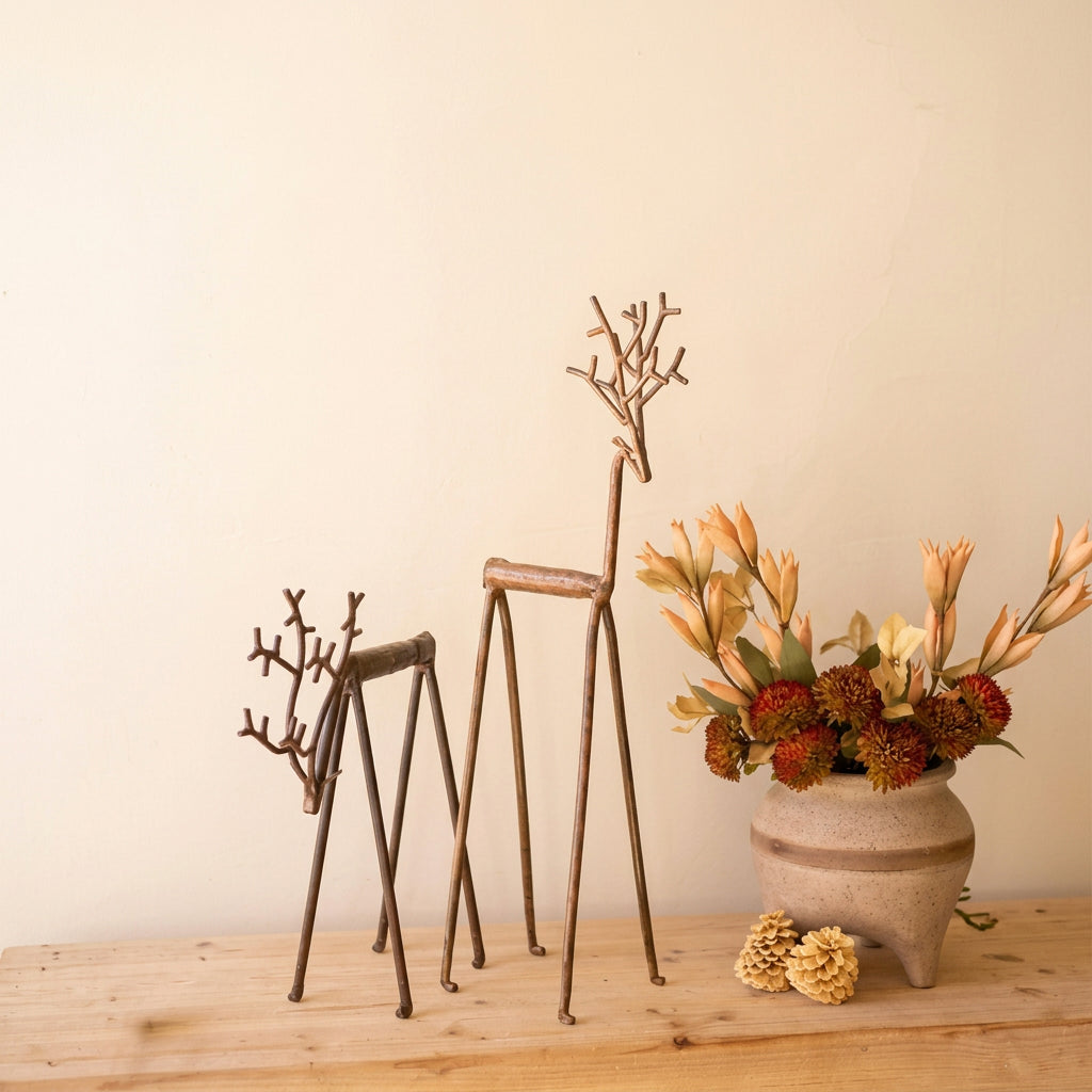 Forged-Iron Deer | Set of 2