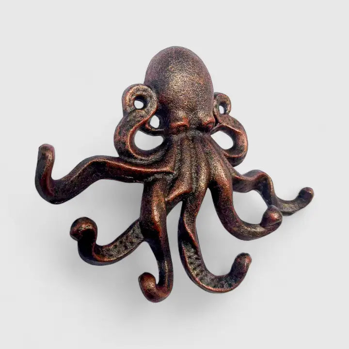 Octopus Wall Hook | Copper Cast Iron