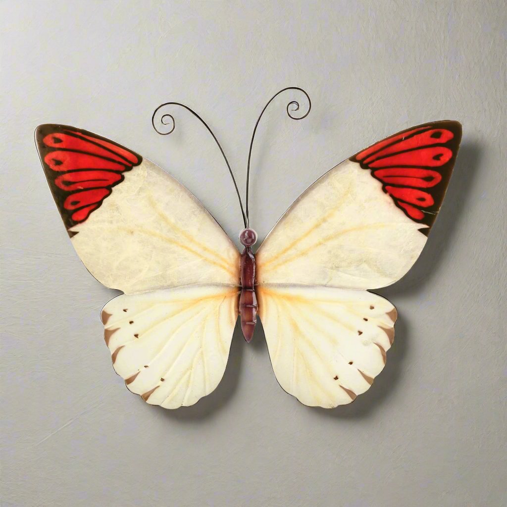 Red Tipped Butterfly Wall Decor