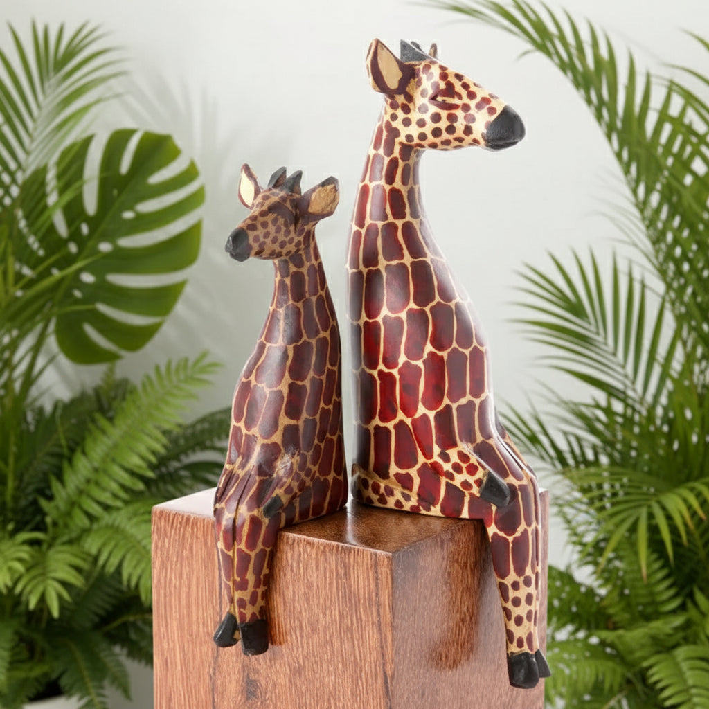 Kenyan Jacaranda Ledge Lounging Giraffes