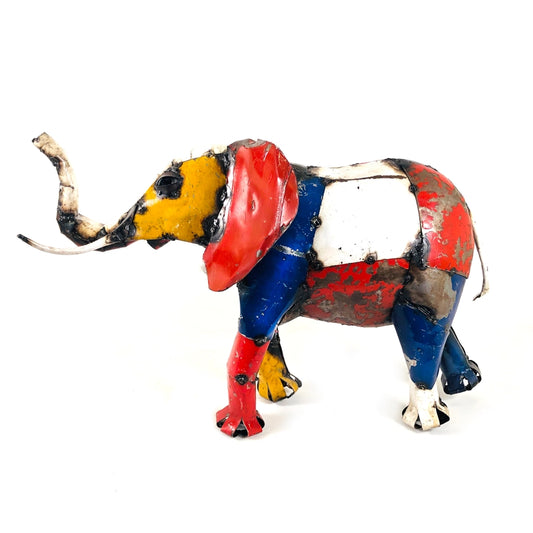 Colorful Recycled Oil Drum Elephant