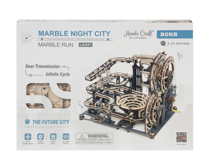 Marble Night City Mechanical Wood Model