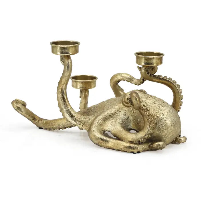 Gold Octopus Votive Holder
