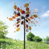 24" Rotating Wind Spinner - Jeweled Metallic