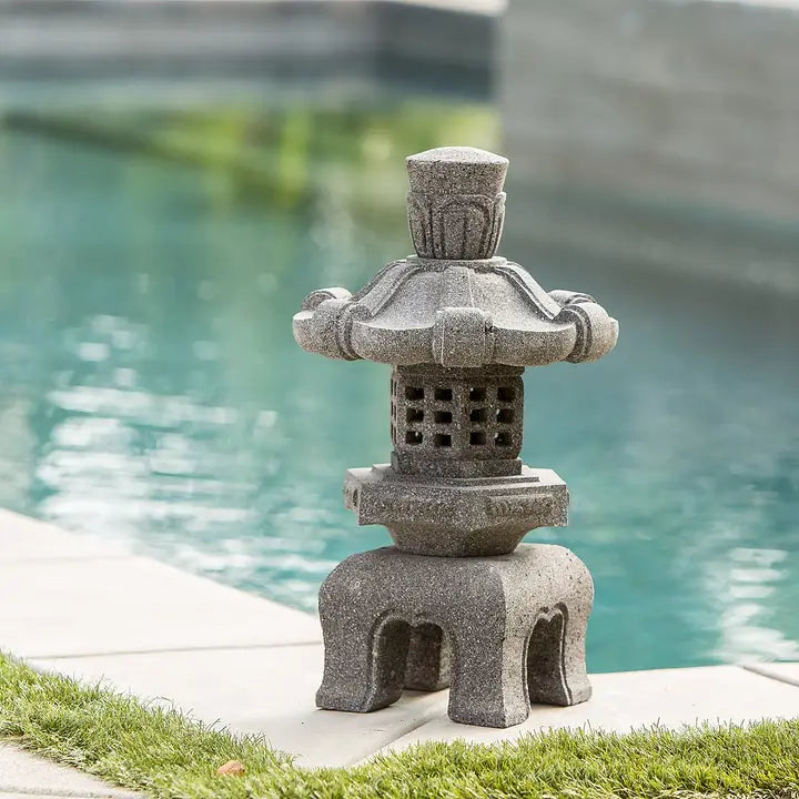 Lava Stone Garden Lantern - Kasuga 20"