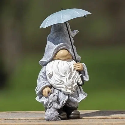 Gnome with Umbrella Statue