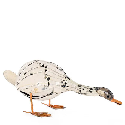 Curious Goose Recycled Metal Sculpture