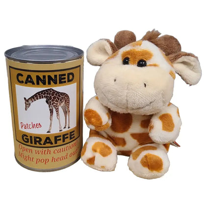 Canned Stuffed Animal Plush w/Jokes