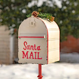 Standing Christmas Mailbox W/Light Up Wreath