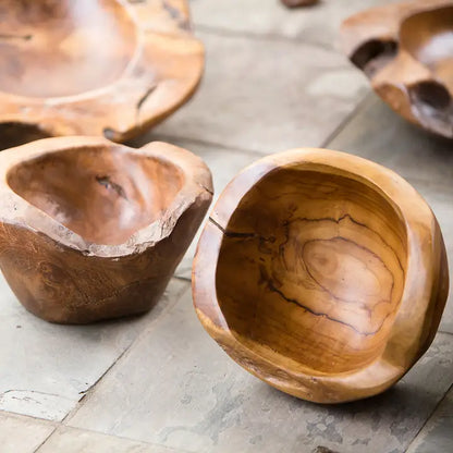 Teak Round Bowl