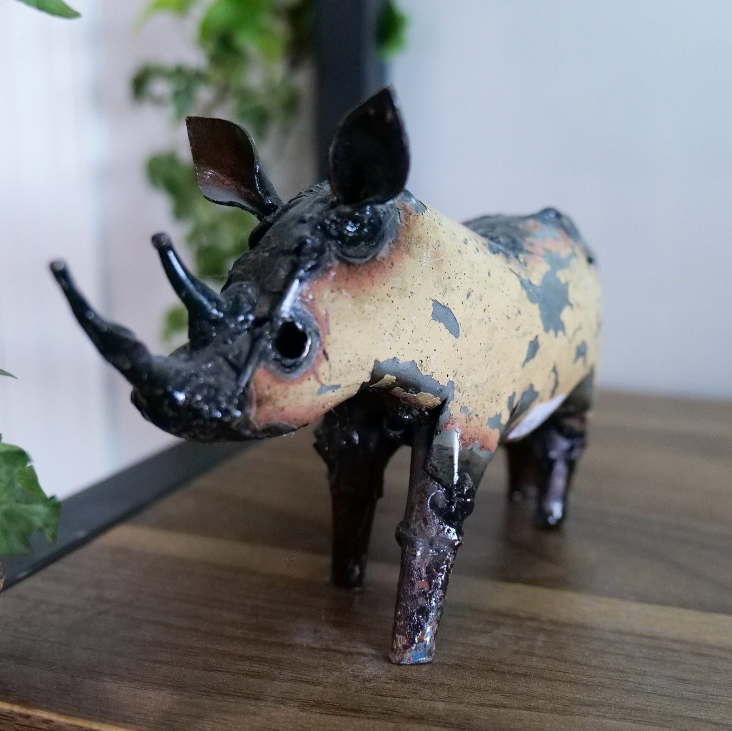 Colorful Recycled Oil Drum Rhino