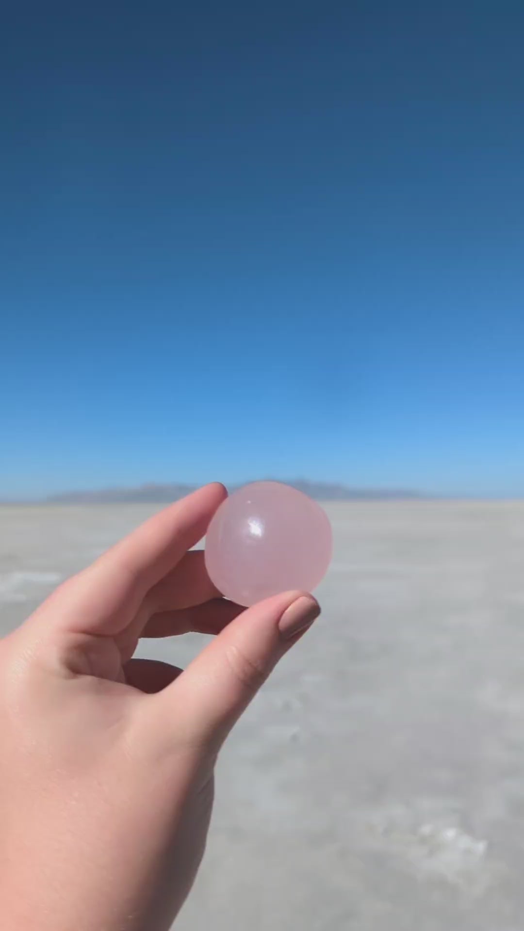 Rose Quartz Palm Stone