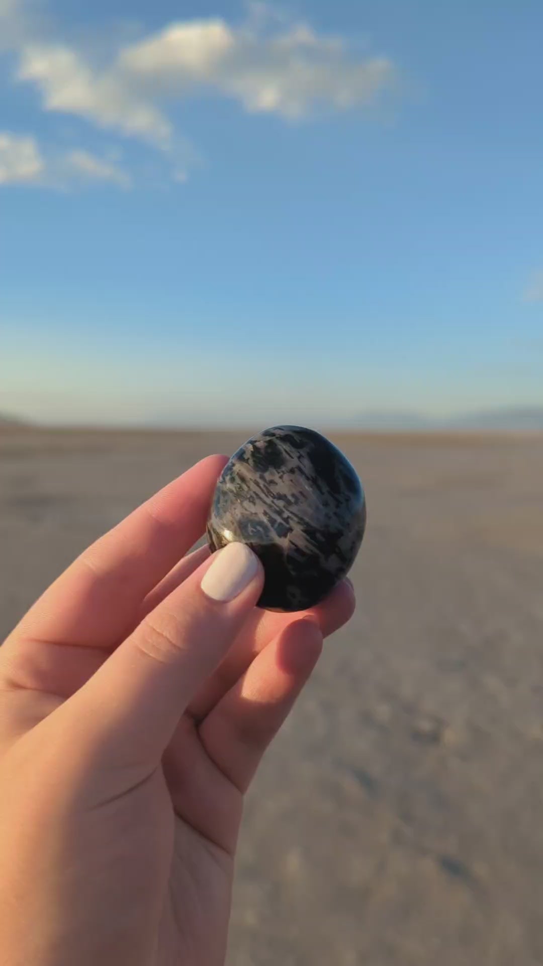 Indigo Gabbro Palm Stone