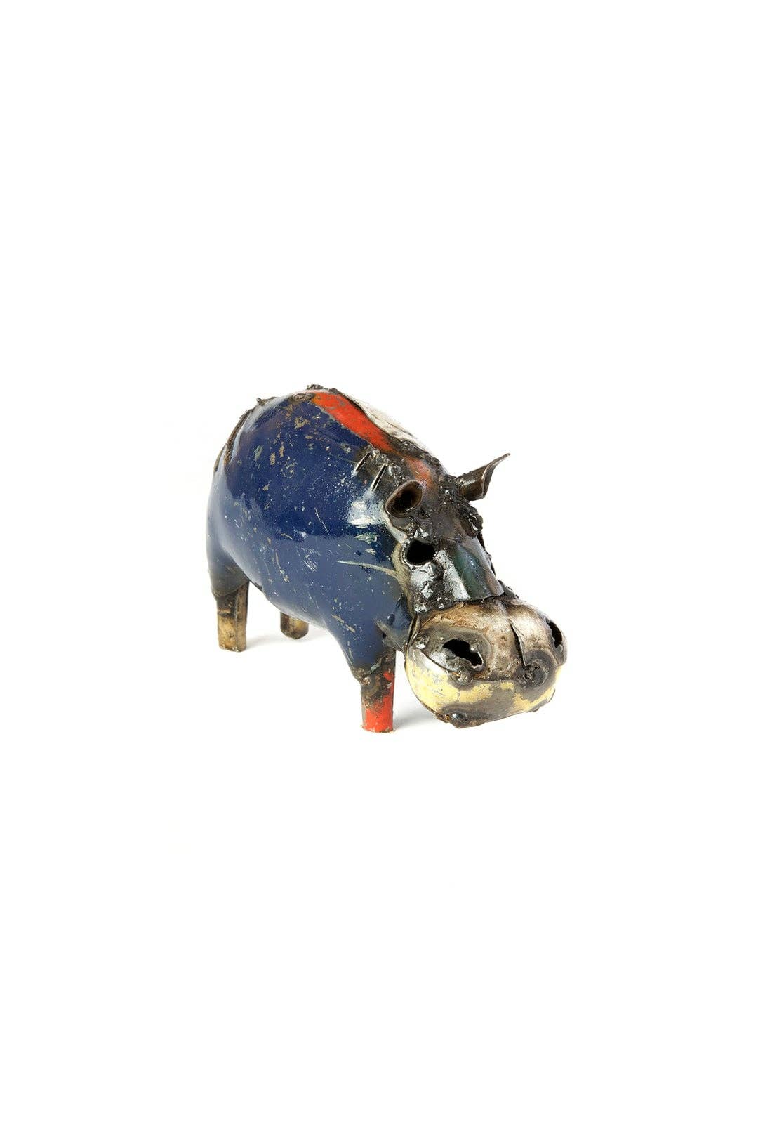 Colorful Recycled Mini Hippo