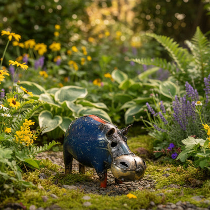Colorful Recycled Mini Hippo