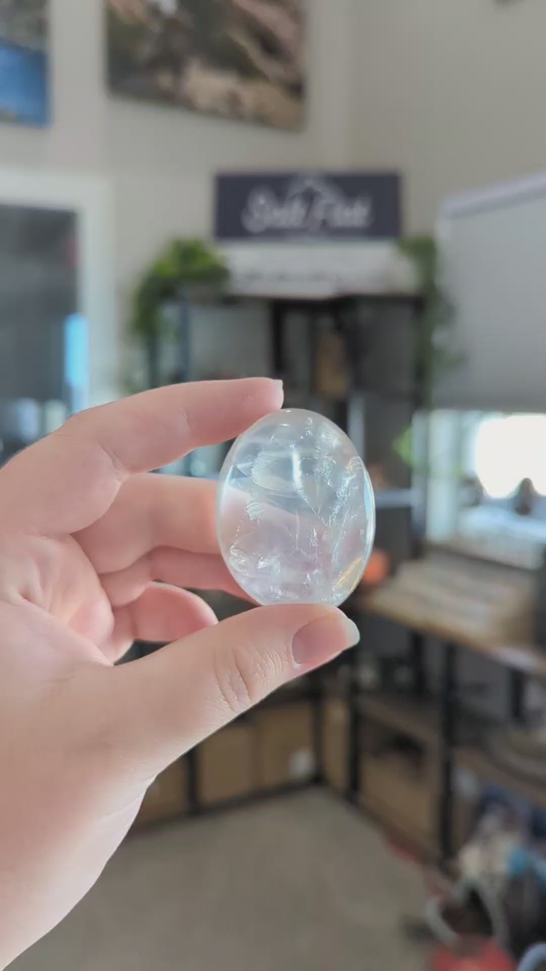 Girasol Quartz Palm Stone