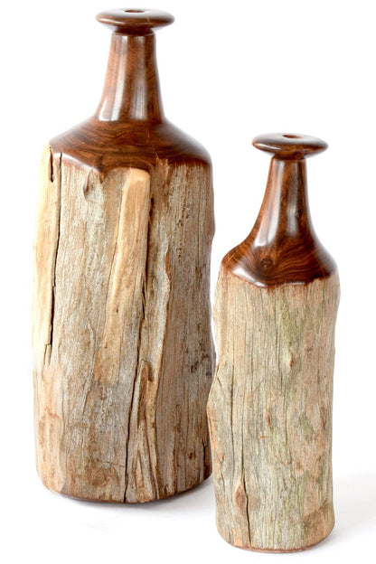 Mozambican Sandalwood Bottle Sculptures