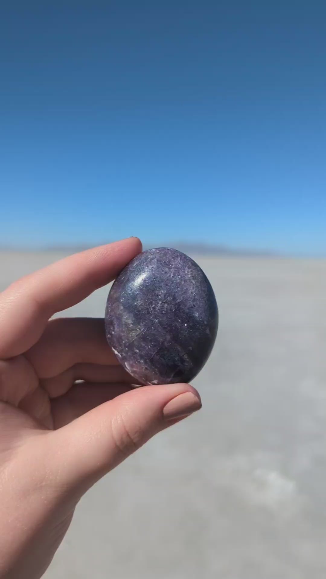 Lepidolite Palm Stone