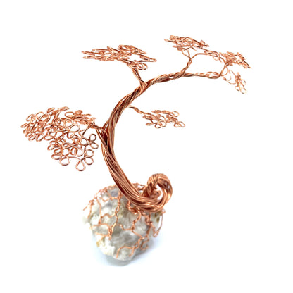 Mini Copper Cascade Tree- White Jasper