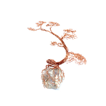 Mini Copper Cascade Tree- White Jasper
