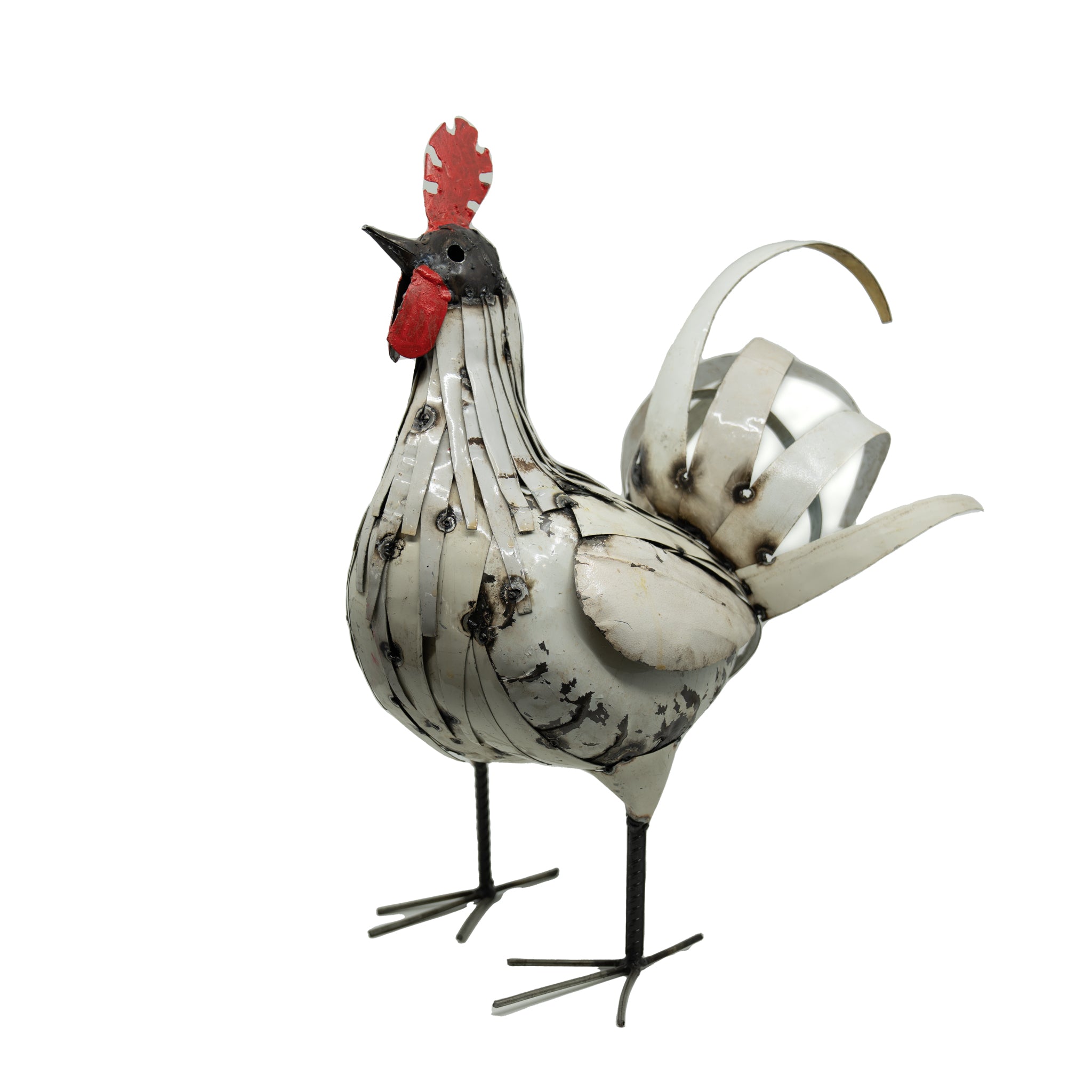 Recycled Metal Regal Rooster – Salt Flat Trading Co.