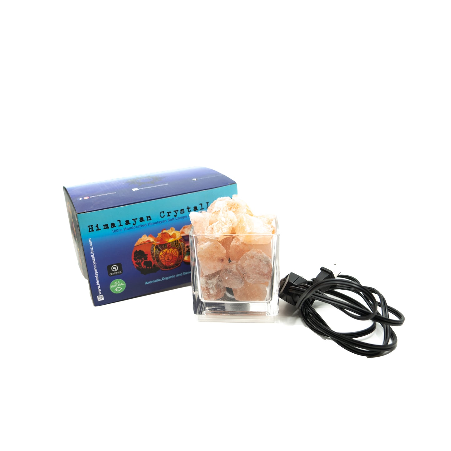 Square Salt Lamp Diffuser with UL Listed Dimmer Cord