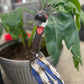 Recycled Metal Tall Crowned Crane