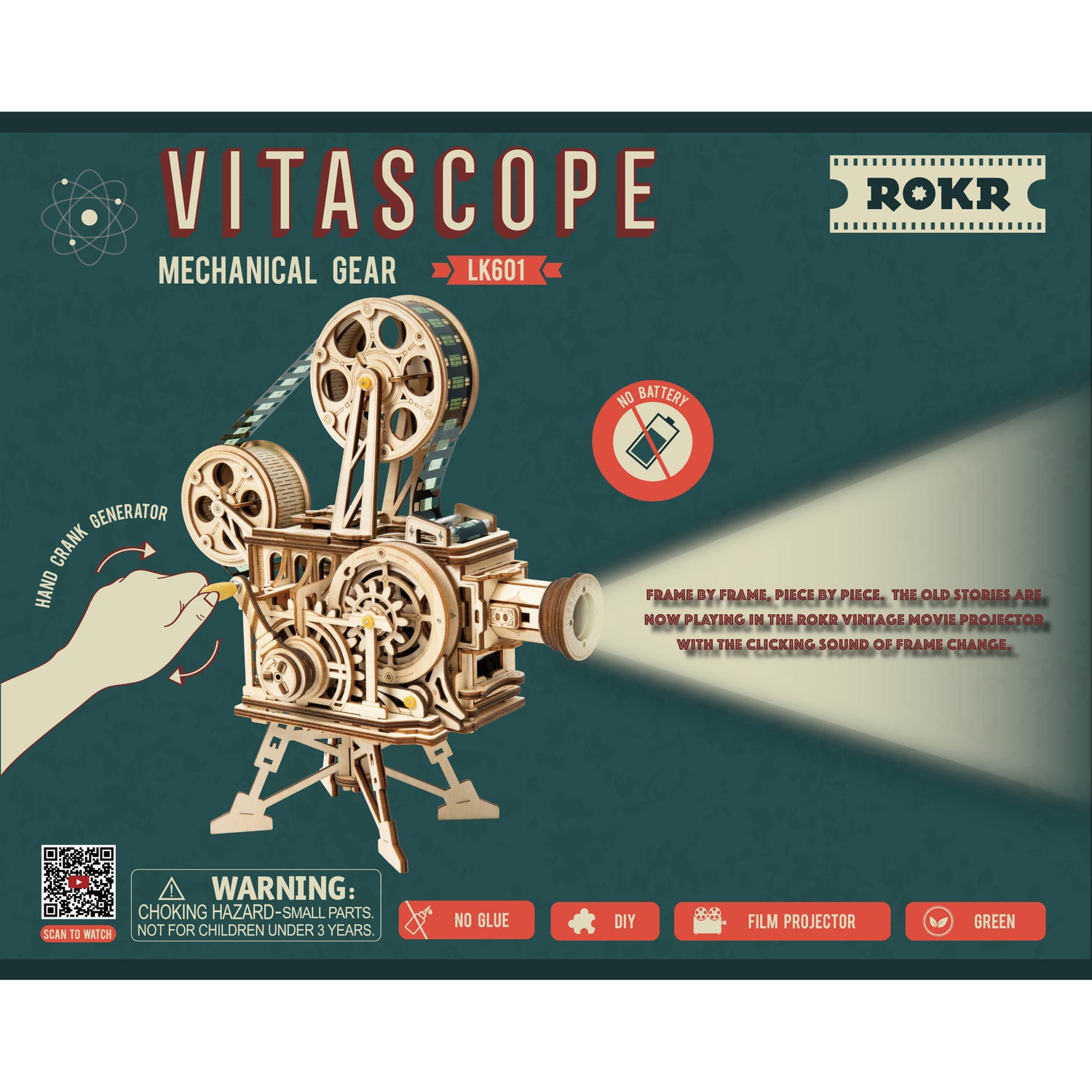 Vitascope Mechanical Wooden Movie Projector