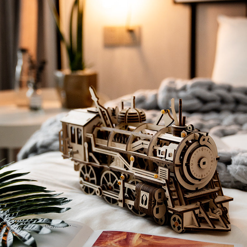 Locomotive Mechanical 3D Wooden Train